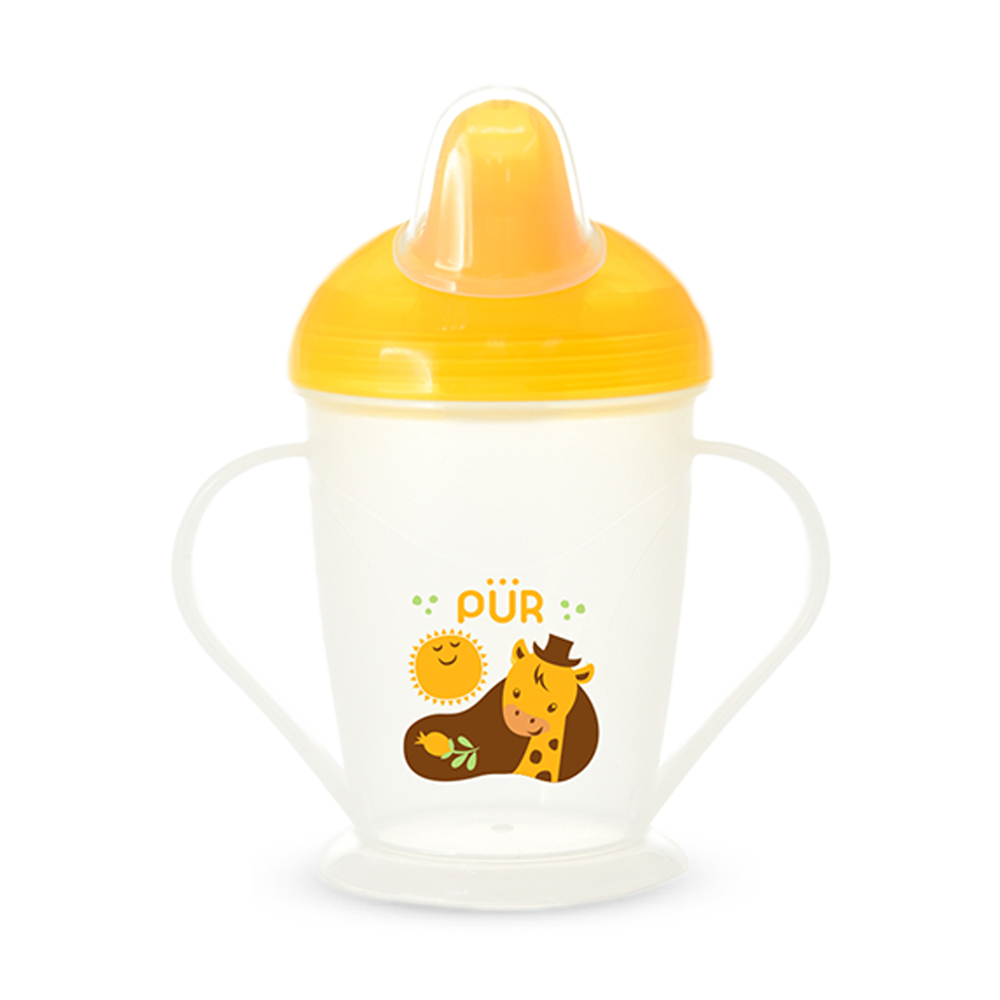Pur Plastic Two Handle Drinking Cup - 150ml - Yellow - 85508