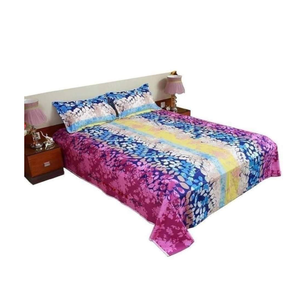 King Size Cotton Panel Bedsheet - NT-82 - Multicolor