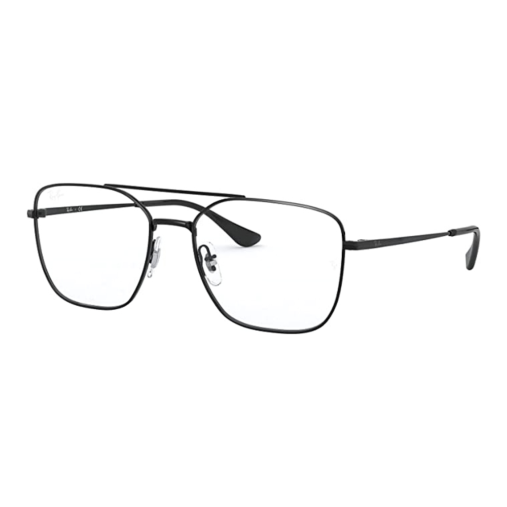 Metal Square Prescription Eyeglass Frame - Black - SM-76