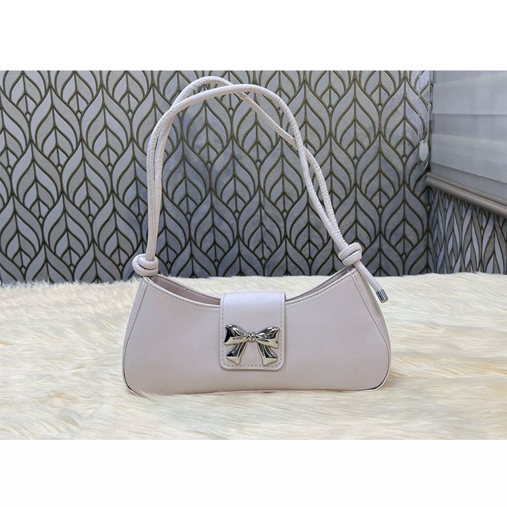 Artificial Leather Thai Stylish Hand Bag For Women - White - N309 E