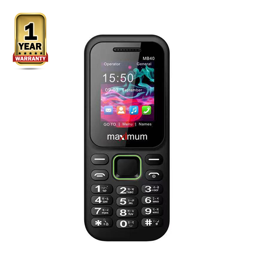 Maximum MB40 GURU Feature Phone - Black