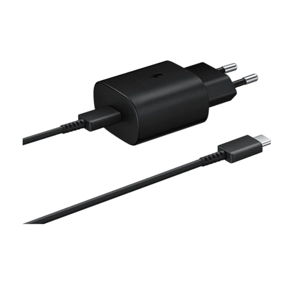 Samsung 25W PD Fast Charger With 1M 3A Cable US - Black