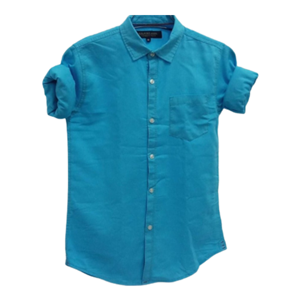 Oxford Cotton Full Sleeve Shirt For Men - Pest - OP93