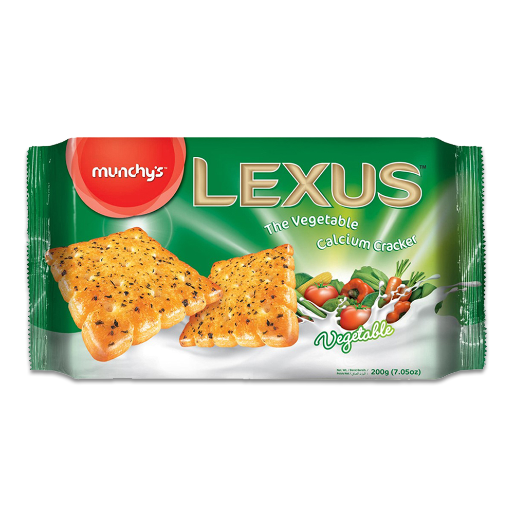 Munchys Lexus Vegetable Calcium Cracker Biscuits - 200gm - 200000471