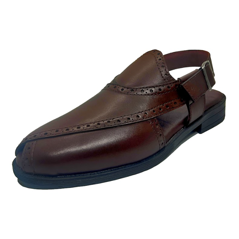 PU Leather Kabli Shoes for Men - Brown - BW20483