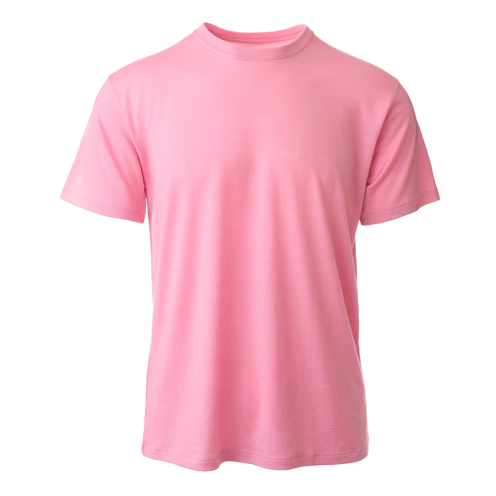 Cotton Short Sleeve T-Shirt for Men - Pink - NEX-HIG-01