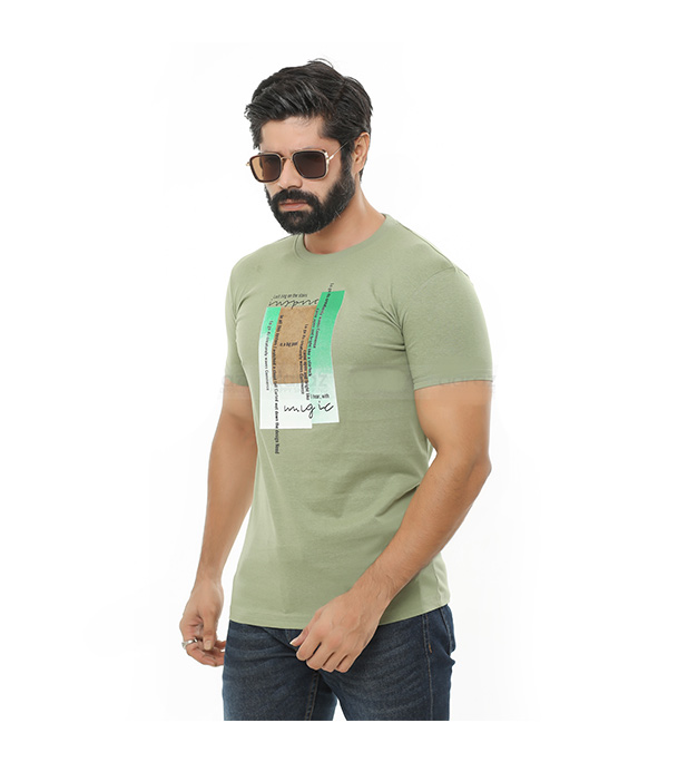 Short Sleeve T-Shirt for Men - Light Olive