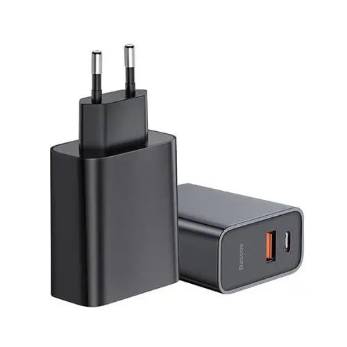 Baseus CCFS -C01 Speed PPS Quick charger C+U 30W EU USB Type C PD Quick Charge 3.0 QC3.0 - Black