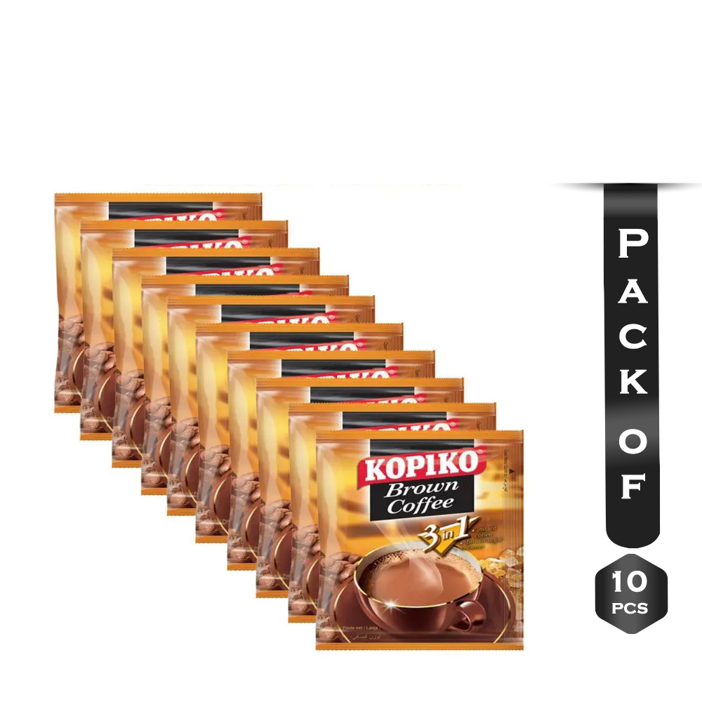  Pack of 10Pcs Kopiko 3 In 1 Brown Coffee - 20gm