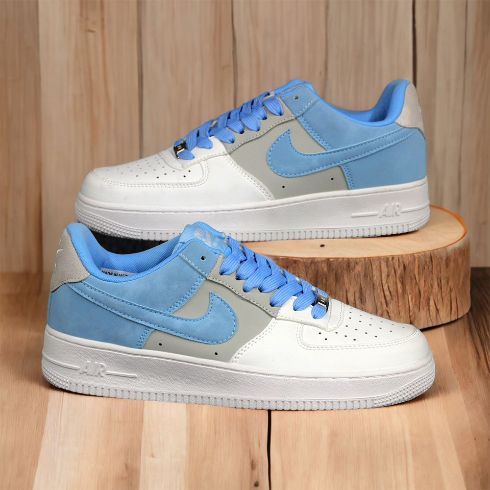 Air Force 1 OEM Grade Sneaker Shoe For Men White and Sky Blue MK467