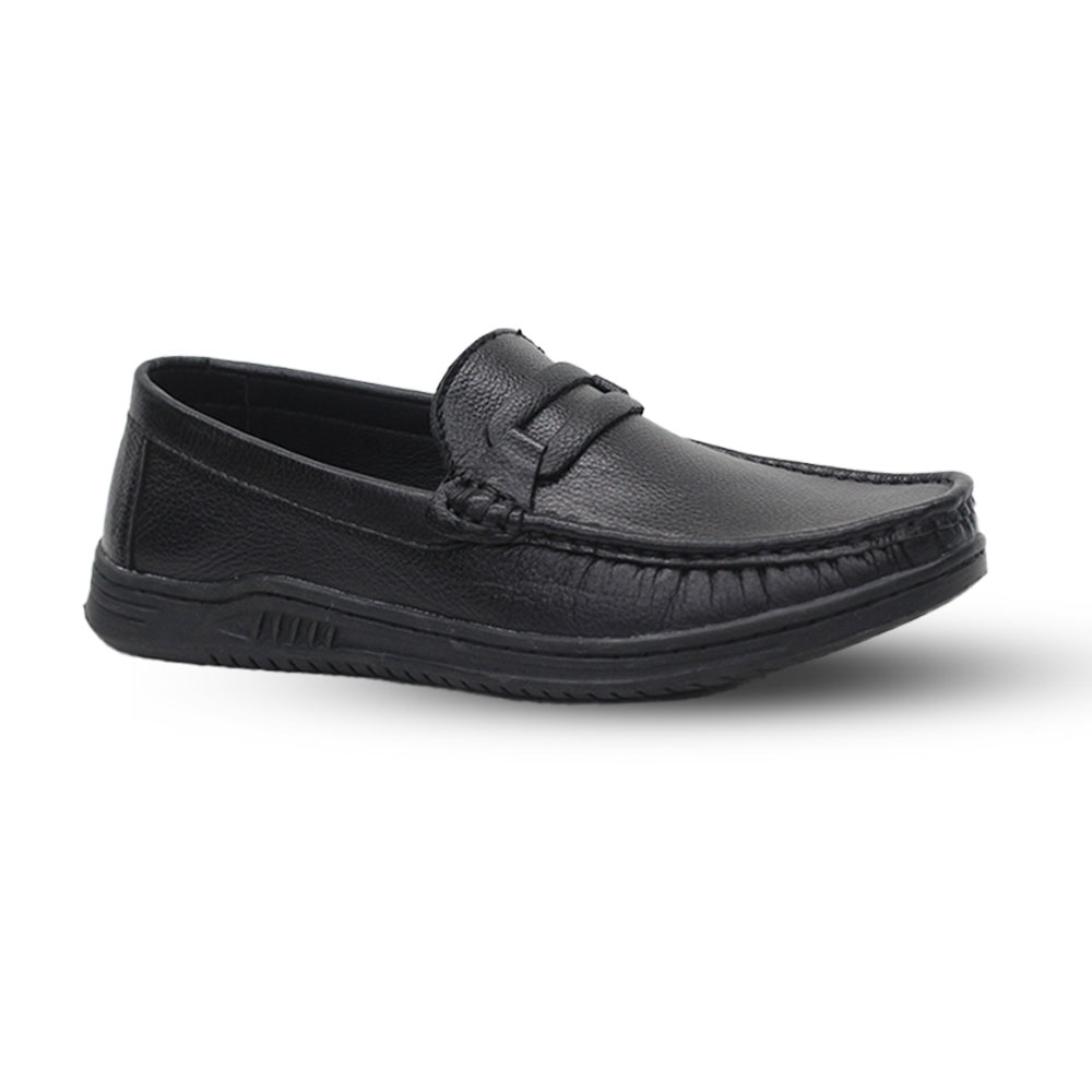 Leather Formal Shoe For Men - Black - MC188