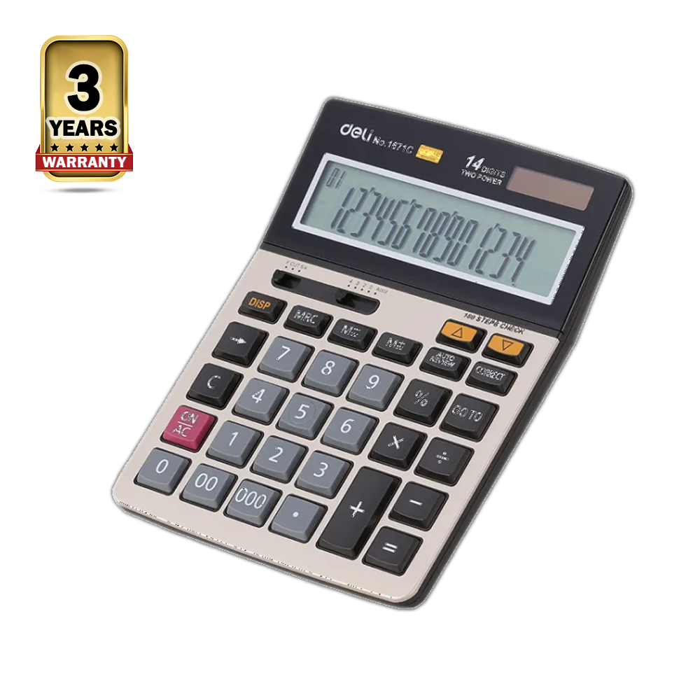 Deli 1671C Calculator - 14 Digits