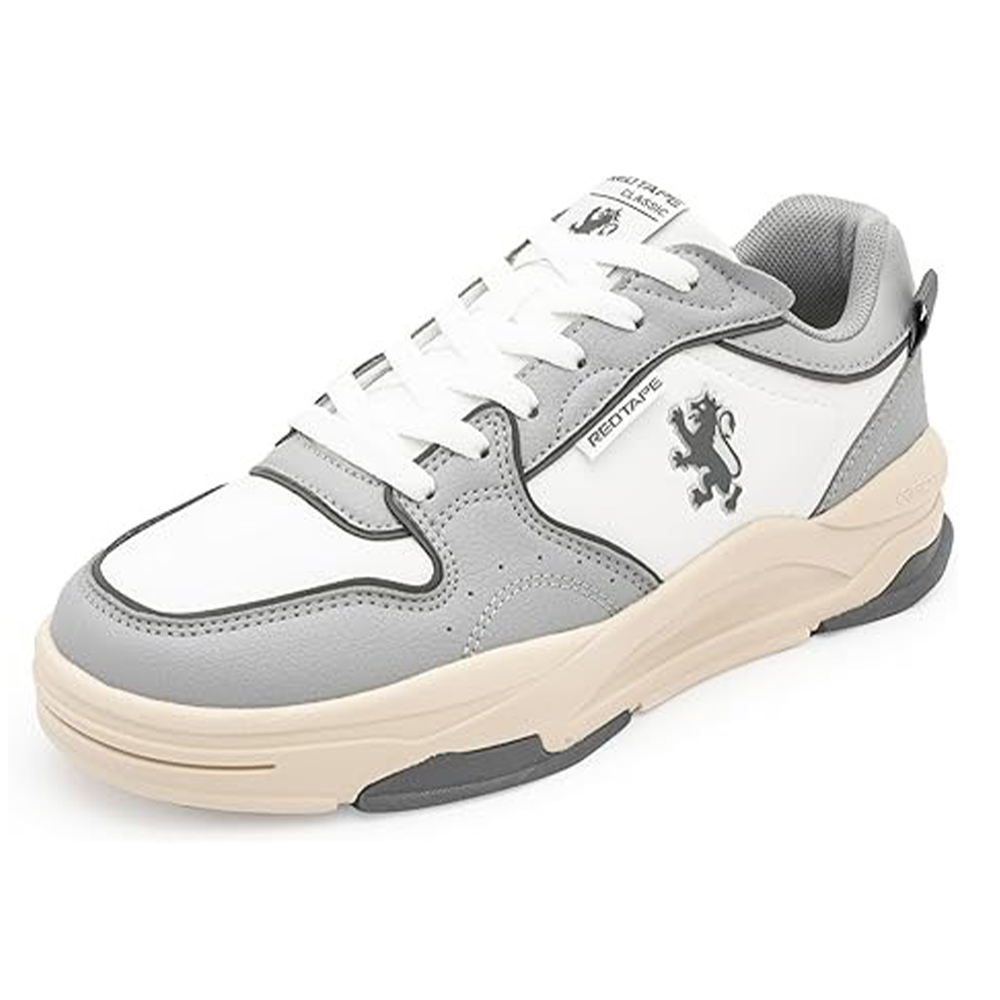 Red Tape Lifestyle Sneaker Shoes For Men - White and Gray - EFS-22