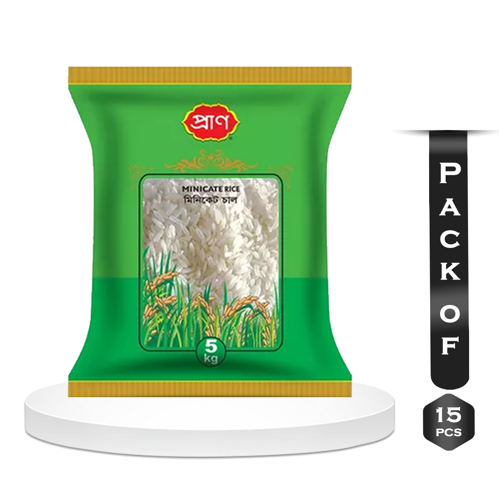 Pack Of 15Pcs Pran Miniket Rice - 5kg