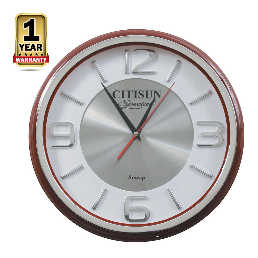 Citisun Wall Clock Brown and White Citisun 6BS