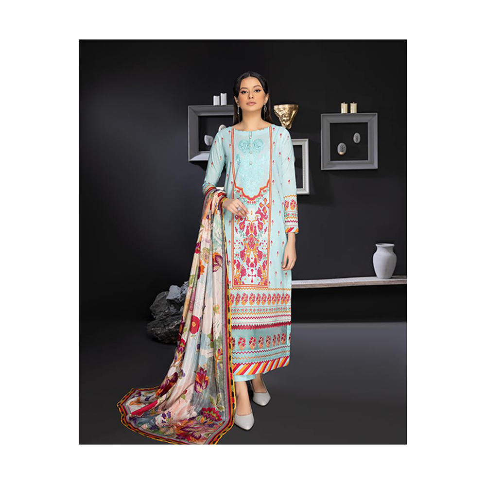 MORJA Embroidered Unstitched Salwar Kameez For Women - A10 - Pest