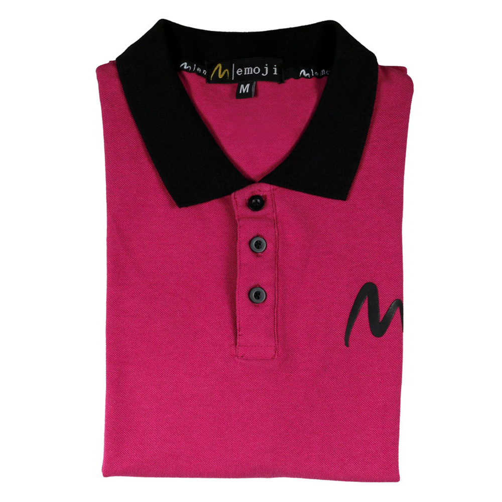 Pique Cotton Half Sleeve Polo For Men - Magenta