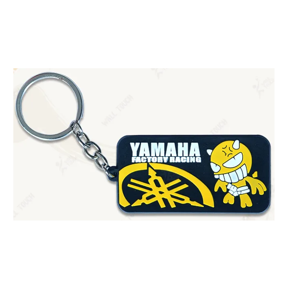 YAMAHA Rubber PVC Keychain Key Ring For Bike and Car - Yellow - 334636775