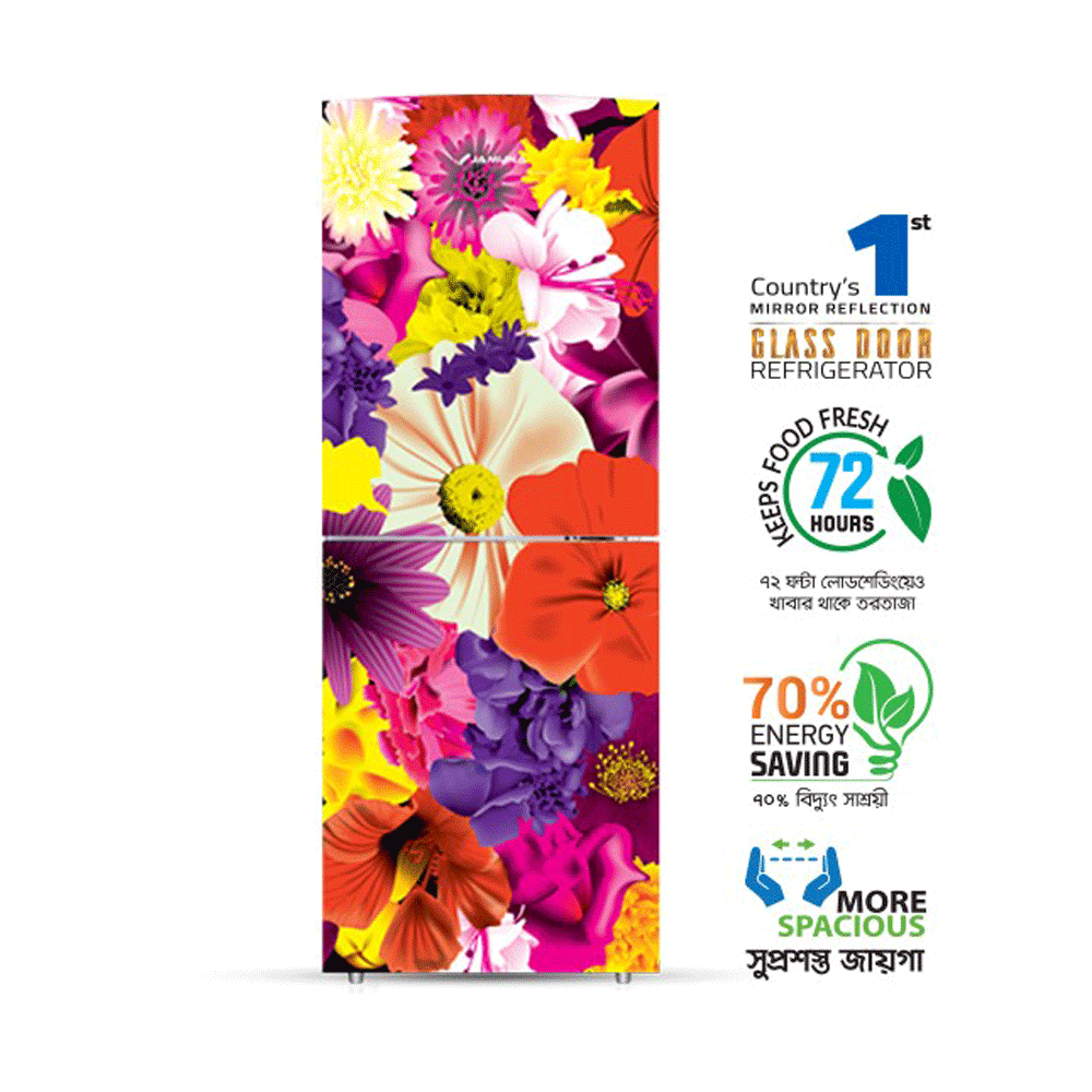 Jamuna JE2 -B8JF Refrigerator - Blooming Flower - 228 Ltr