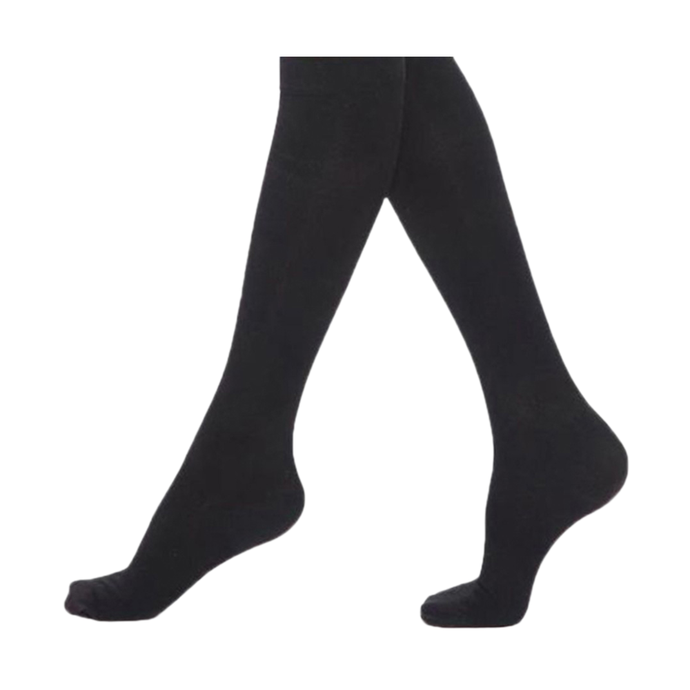 Polyester Leg Long Socks For Women - Black