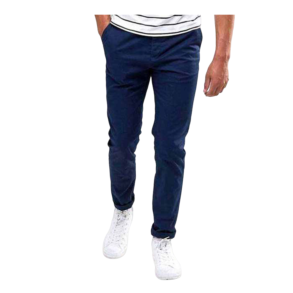 Cotton Chinos Gabardine Pant For Men - Royal Blue - NZ-3115