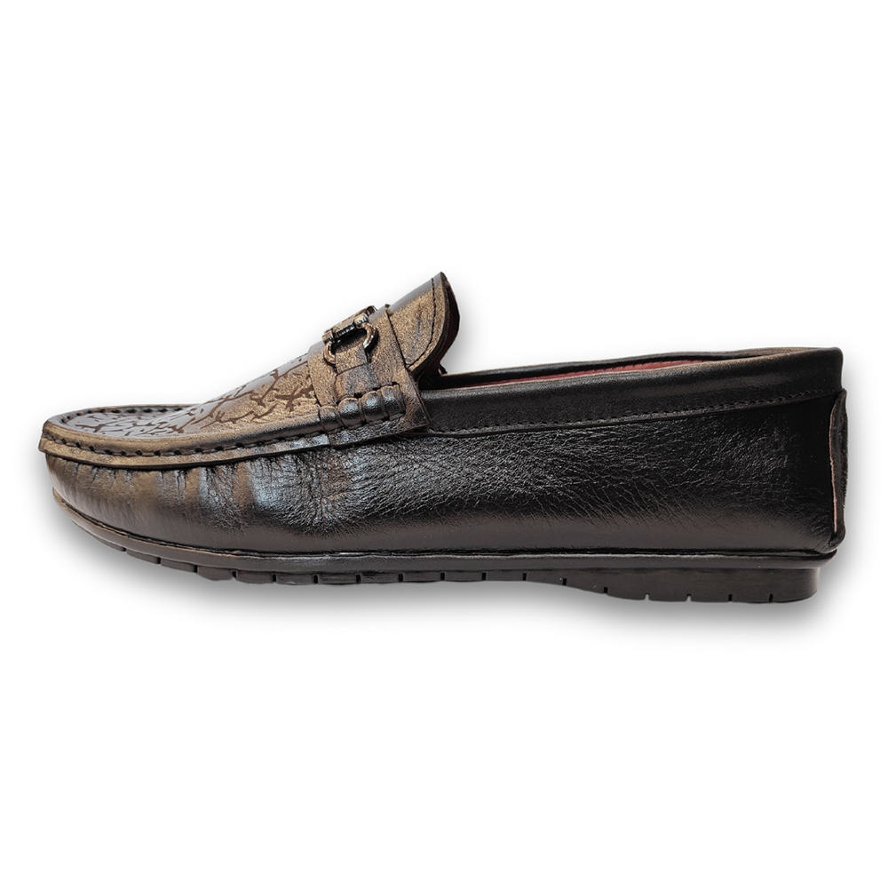 Reno Leather Loafer For Men - Black - RL3065