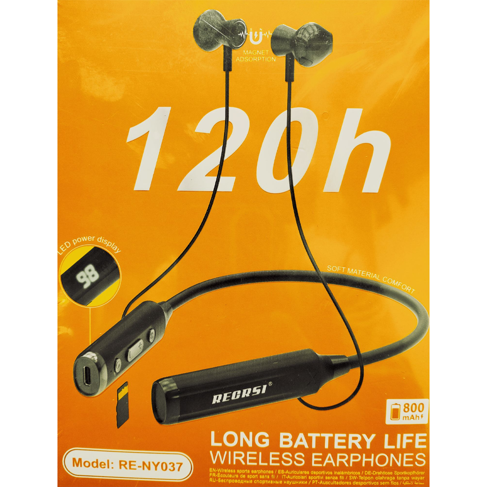 REGRSI RE-NY037 LED Display Bluetooth Headset