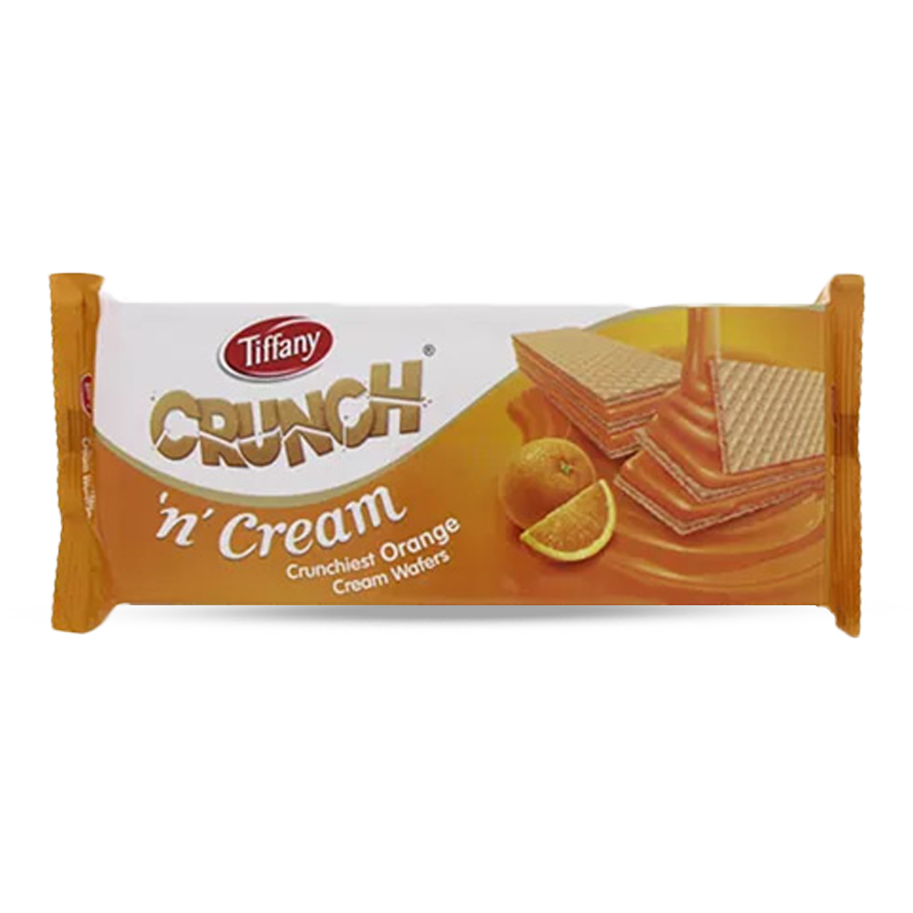 Tiffany Crunch N Cream Orange Wafers - 135gm