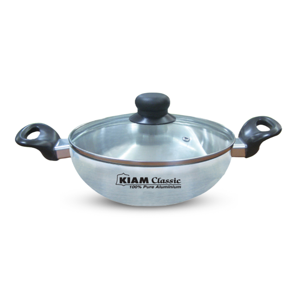 Kiam Alu Karai with Glass Lid - 24cm