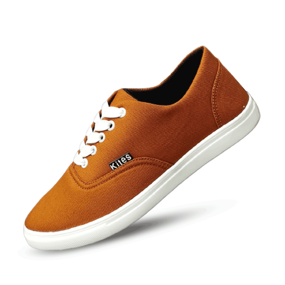 Kites Corduroy Fabric Light Casual Canvas Shoe For Men - Golden - SK1042