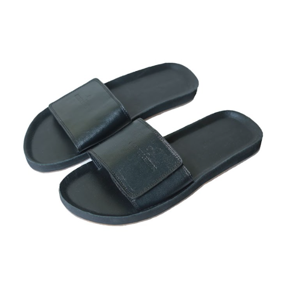 Leather Sandal for Men - Black - 01