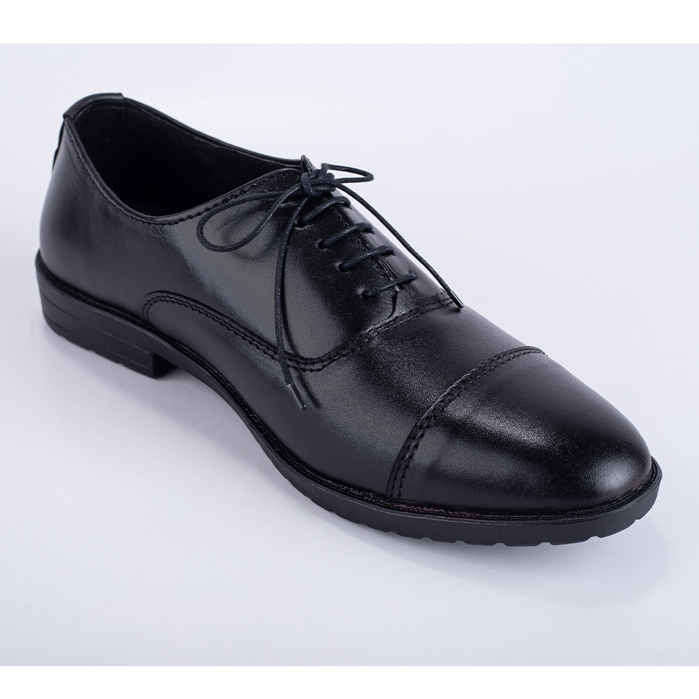 Reno Leather Formal Shoes For Men - Black - RF2040