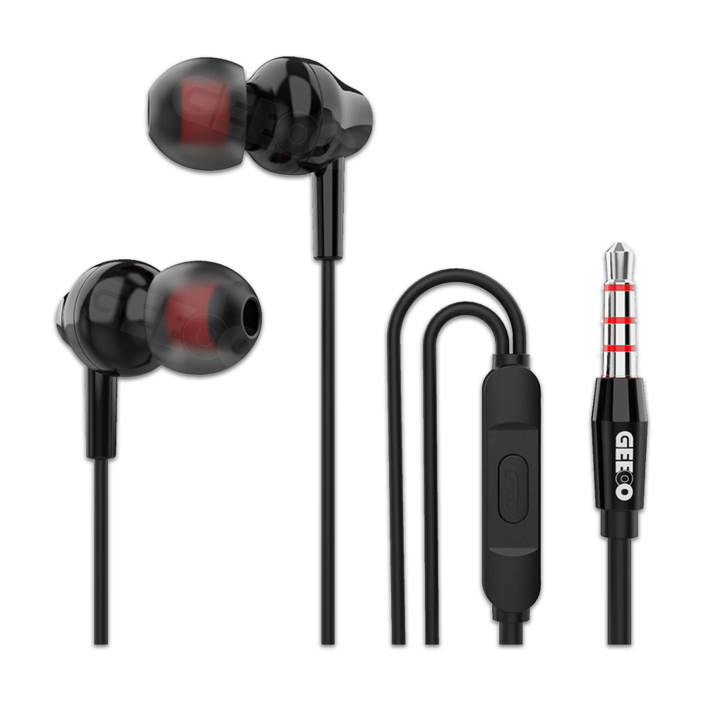 GEEOO X10 Strong Bass Earphone - Black