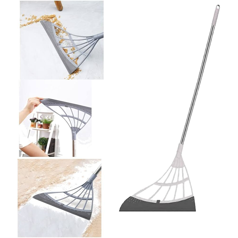 Multifunctional Floor Cleaning Silicone Magic Broom - Ash