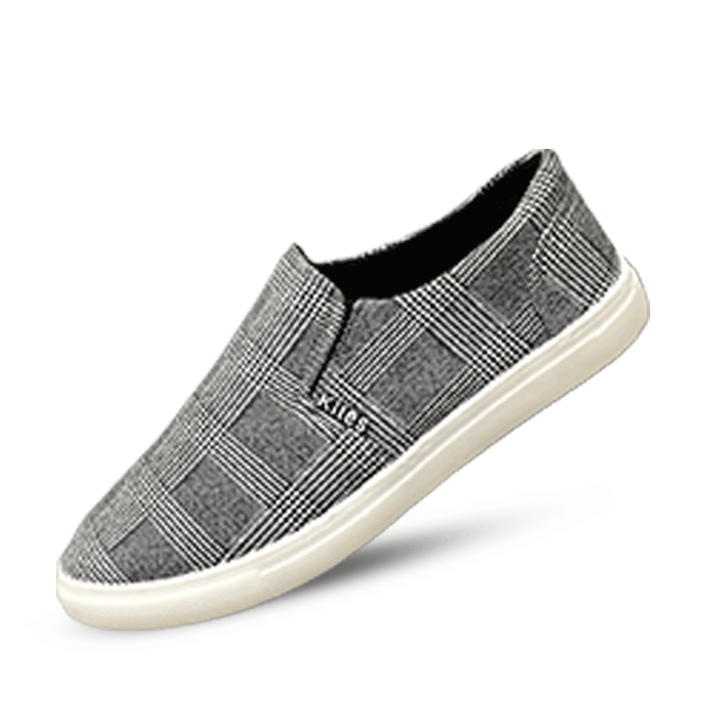 Kites Corduroy Fabric Light Casual Canvas Shoe For Men - Gray - SK1064