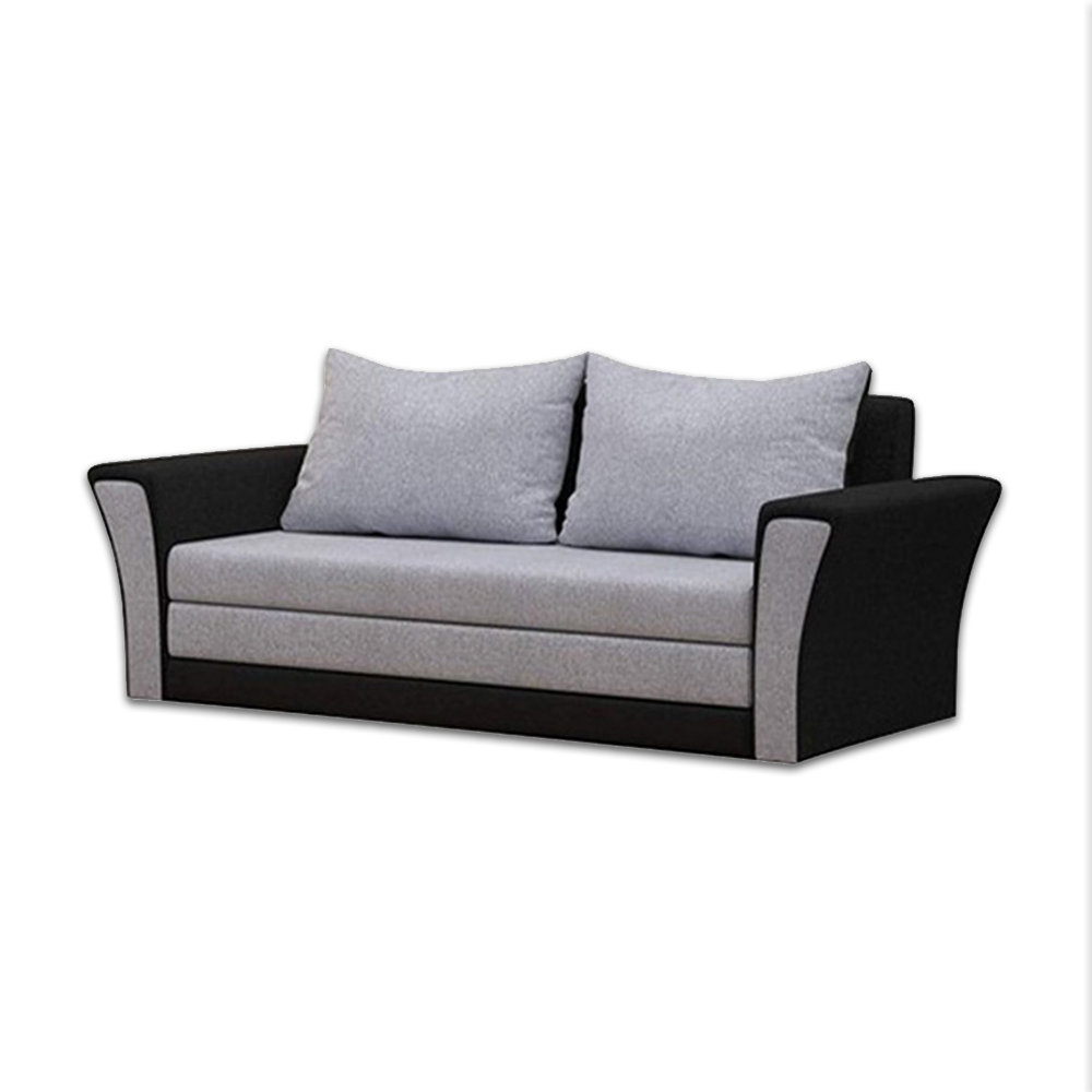 Solid Foam Sofa Cum Bed - Ash and Black - ASA865