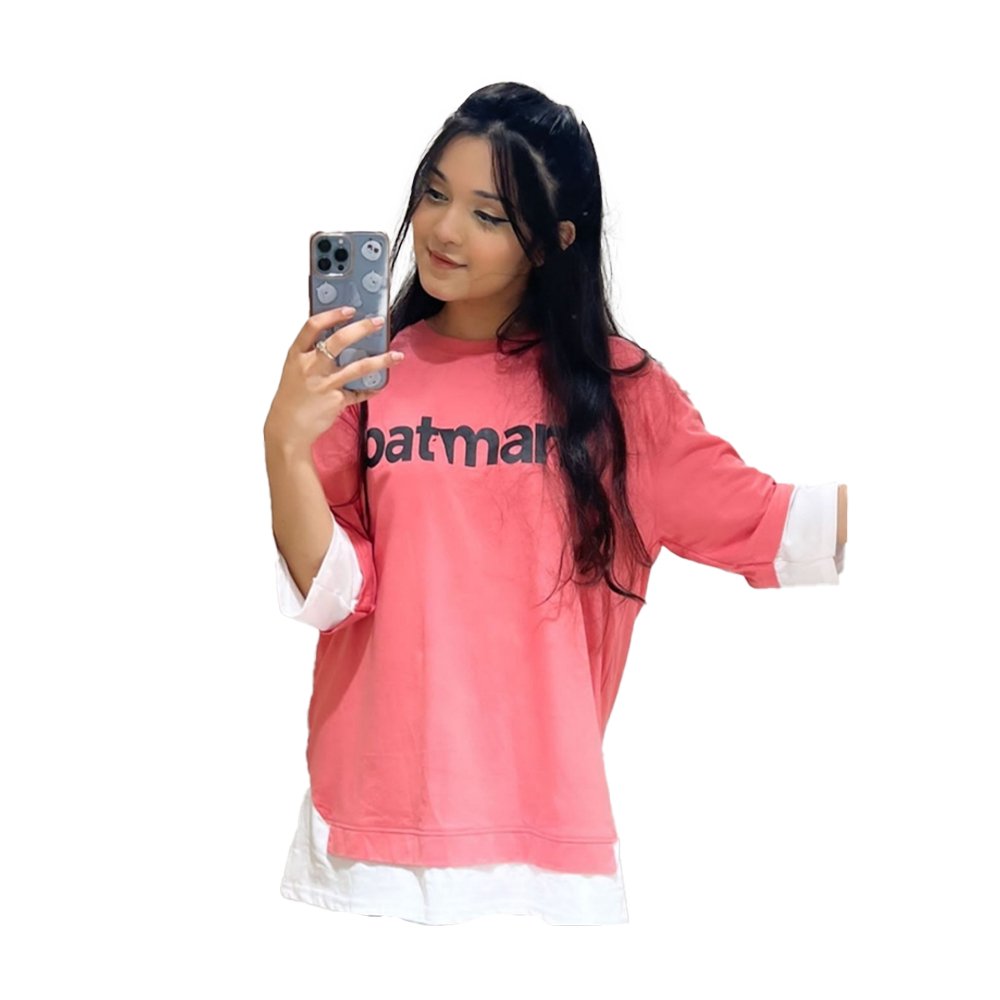 Cotton Drop Shoulder T-Shirt For Women - Batman