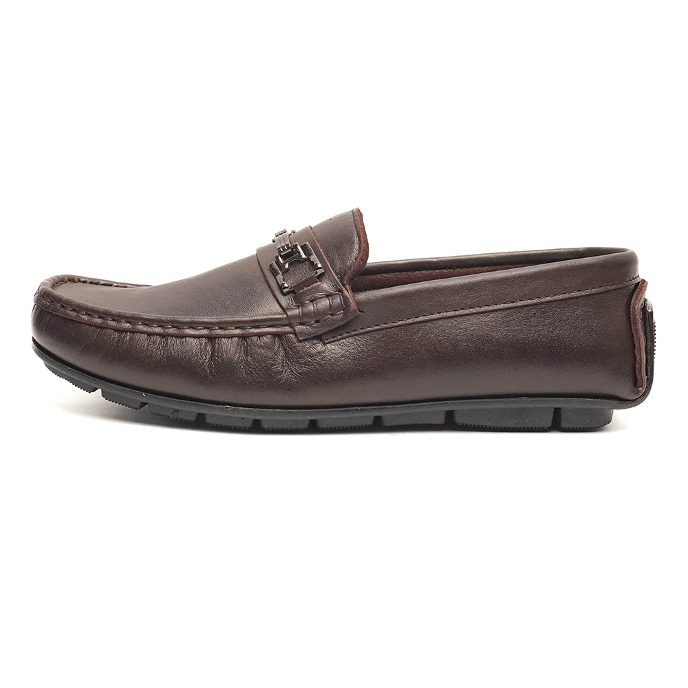 Leather Loafer For Men - Coffee - SP-2483-CF