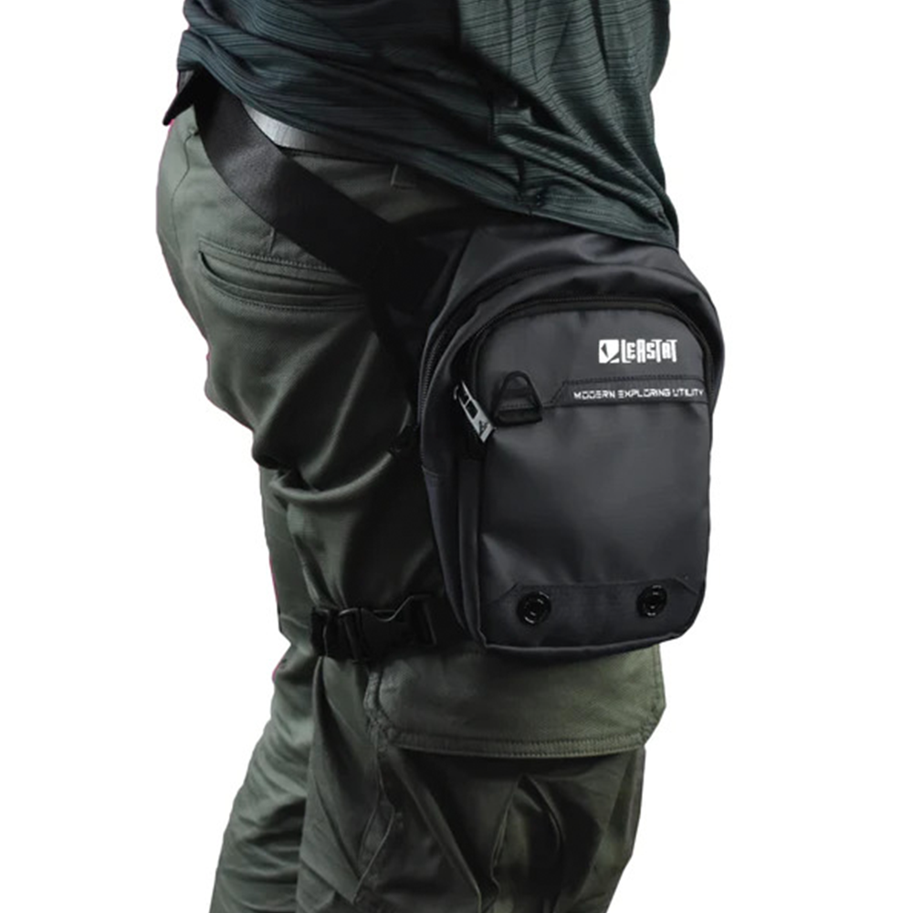 Polyester Waterproof Leg Bag For Motorcycle Rider Black