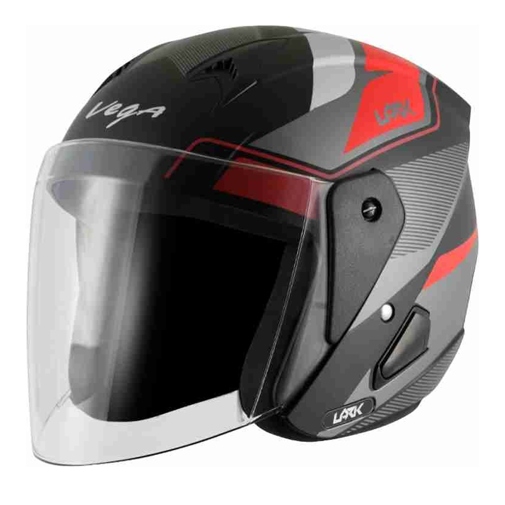 Vega Lark Half Face Bike Helmet - L - Red And Black