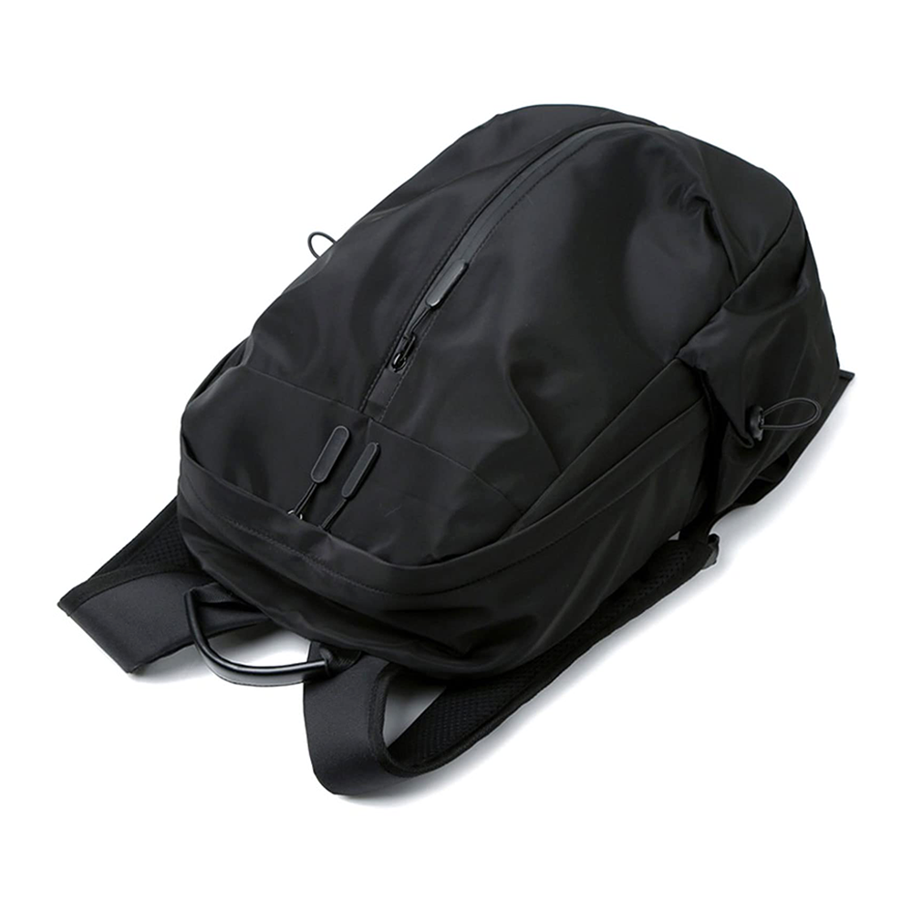 Nylon Water Resistant Travel Backpack Black AL1005