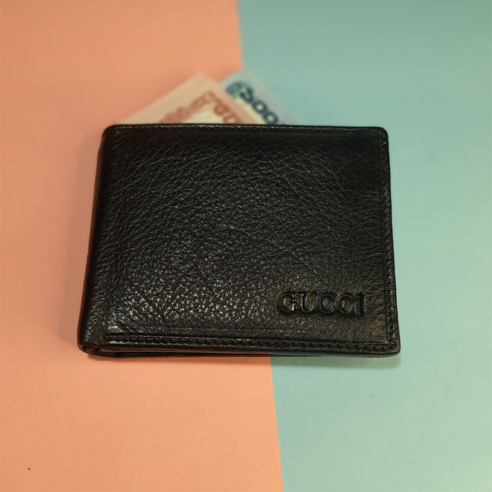 Genuine Leather Wallet For Men - Black