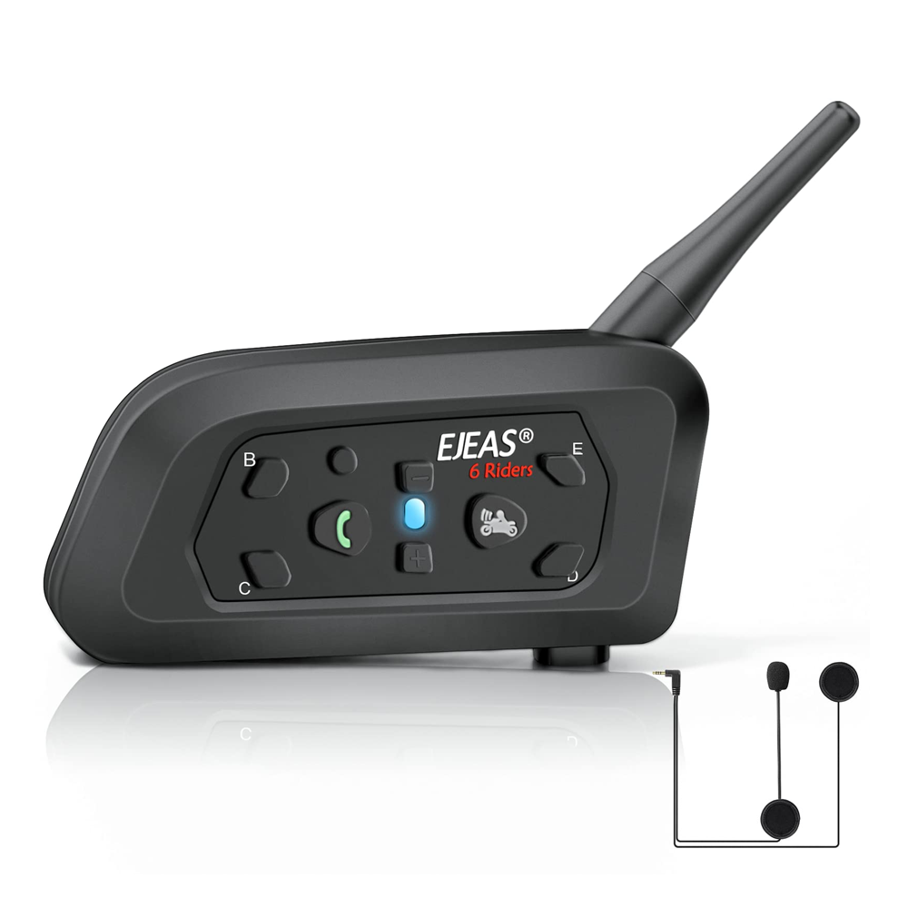 EJEAS V6 Pro Motorcycle Helmet Bluetooth Headset - Black