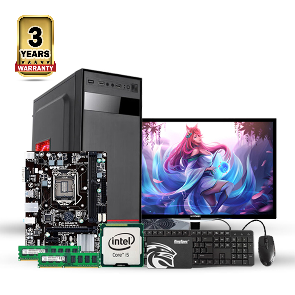 Intel Core i3 6th Generation - 8GB RAM - 256GB SSD - 17 Inch Monitor - Desktop Computer - Black - CSDP23-6008