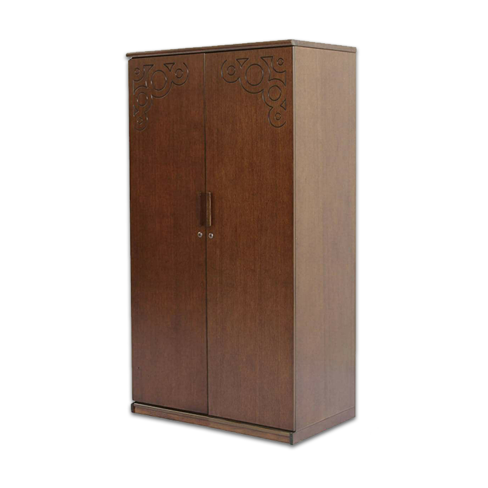 Twin Mart Malaysian Processed Wood 2 Door Almirah 3.5'*6' Feet