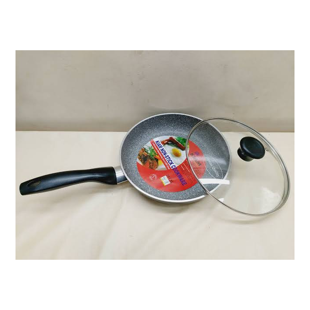 Kiam Aluminium Classic Non-Stick Fry Pan With Glass Lid - 28cm
