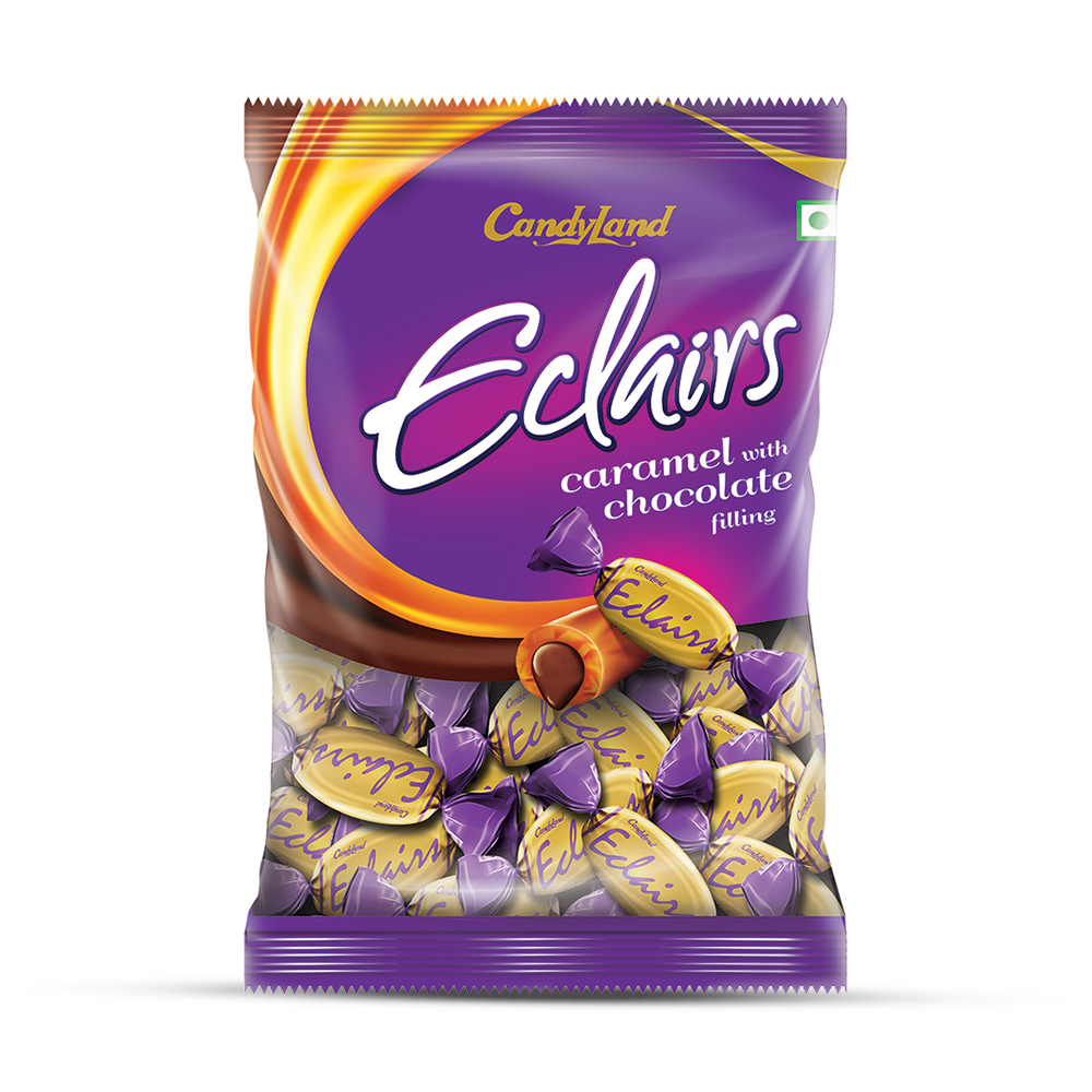 Candyland Caramel Flavor Eclairs 400Gm - 100 Pcs