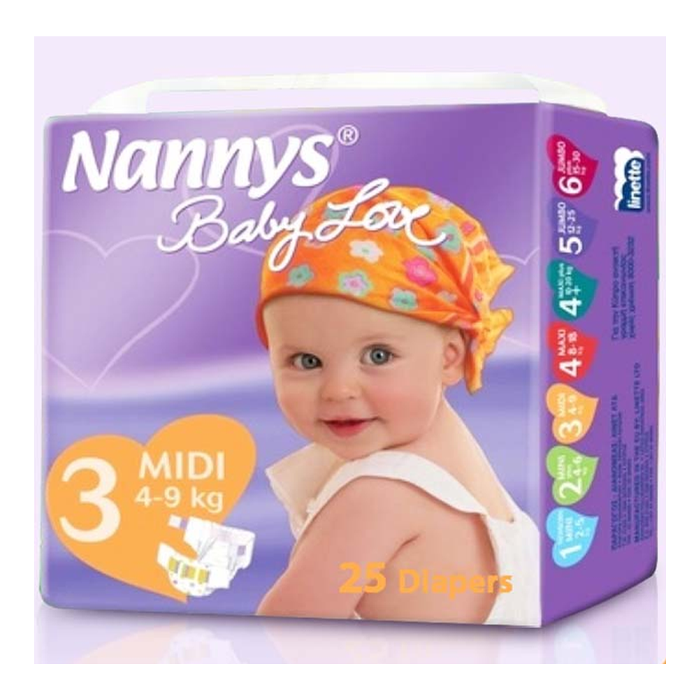 Nannys Baby Love Diaper - 4-9 kg - 25 Pcs 