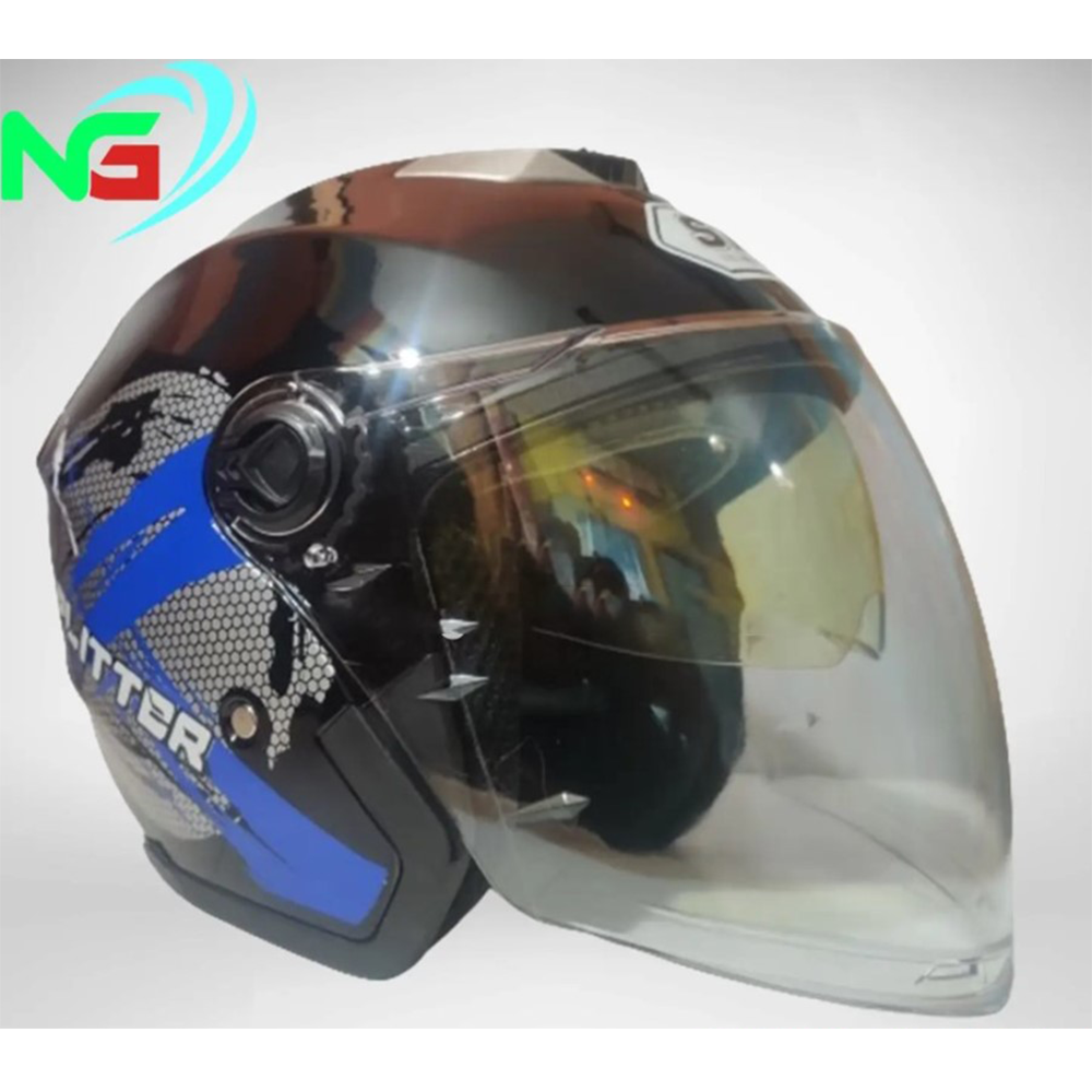 STM-603 SPLITTER Double Vigor Half Face Bike Helmet - Blue 