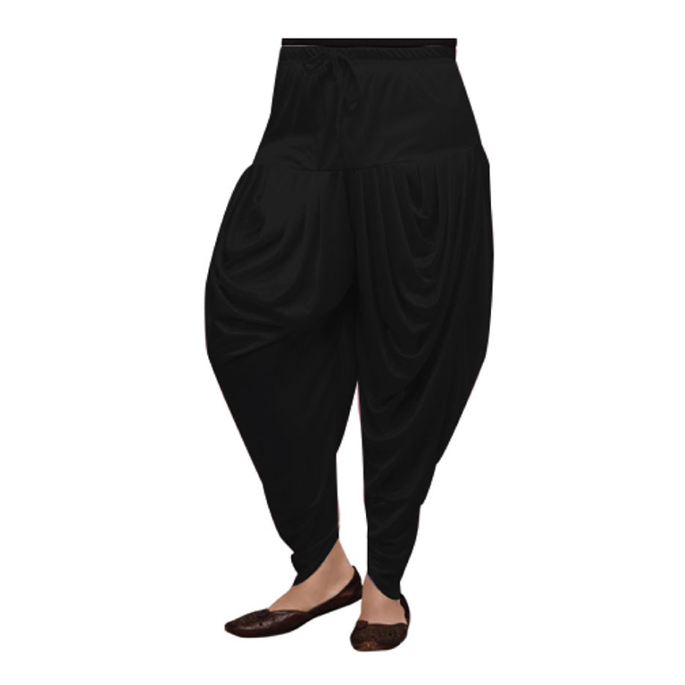 Cotton Dhuti Pajama For Men - Black - u3037